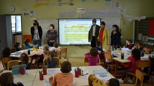 Visite d'Alice Mallick sous-préfète à l'école !!