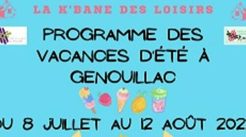 L'été à Genouillac avec la K'bane des loisirs !